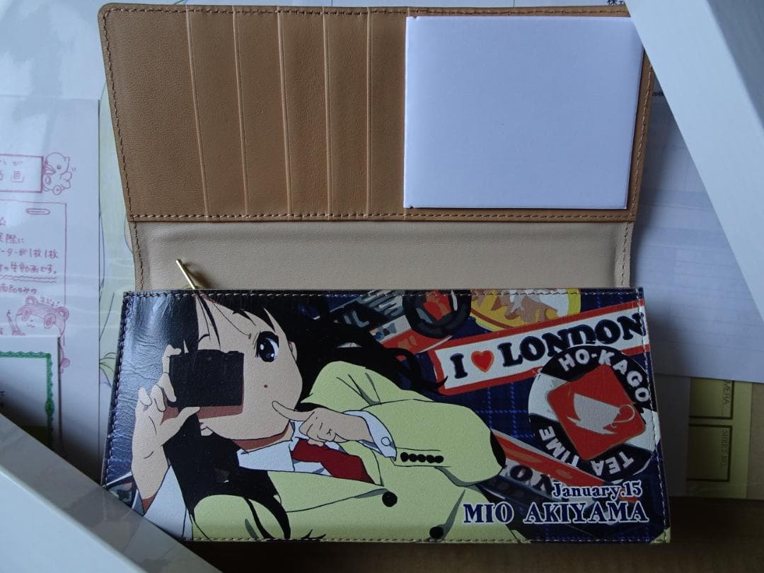 京アニ けいおん！ 秋山澪 生動画 & 長財布 セット　原画　直筆