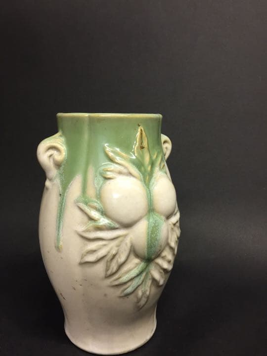 中国清时代 石湾窑 双耳瓶花瓶