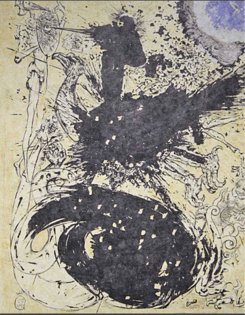 ダリ（Dali） ドンキホーテ（鳥）リトグラフ 直筆サイン エディション有り