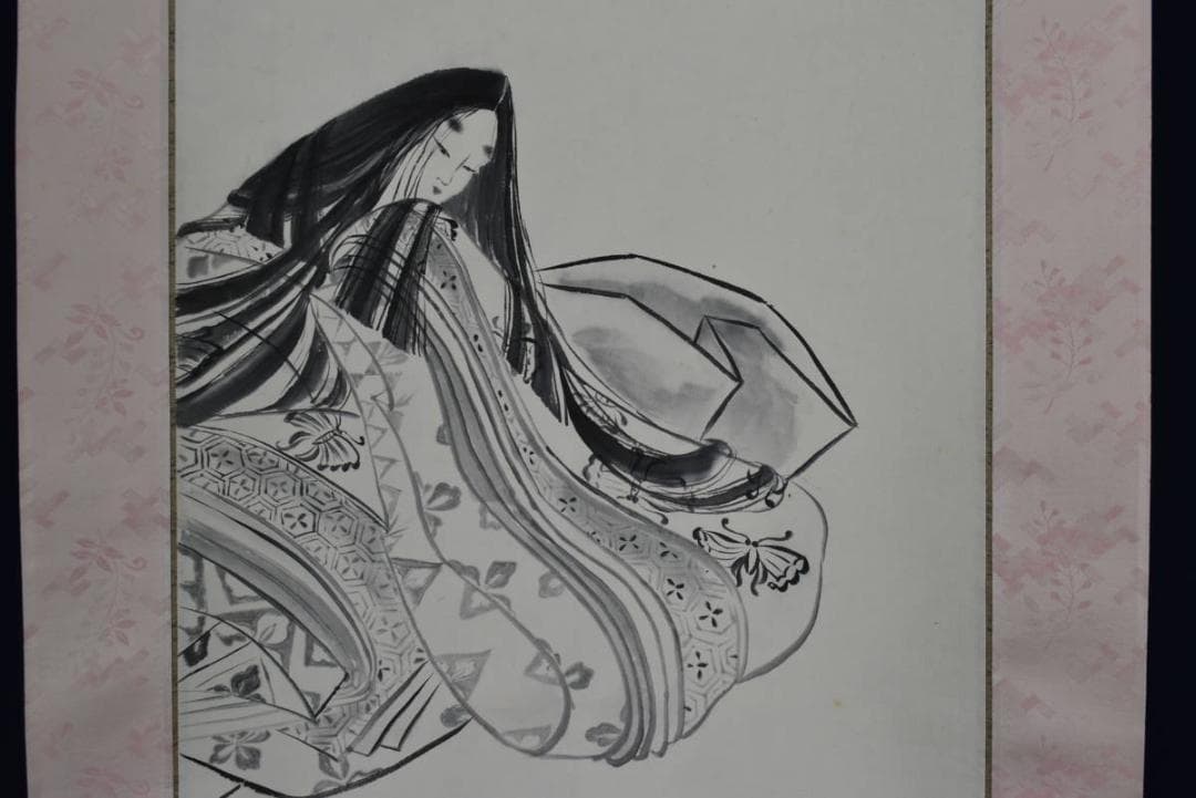 【真作】井上宣子/優雅/紫式部/掛軸☆宝船☆AB-395