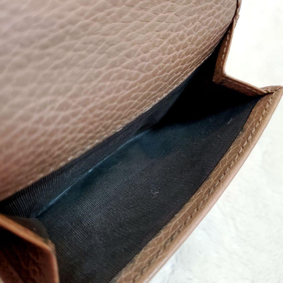 鑑定済★GUCCI　GGマーモント　三つ折り財布　ピンクベージュ系　474746