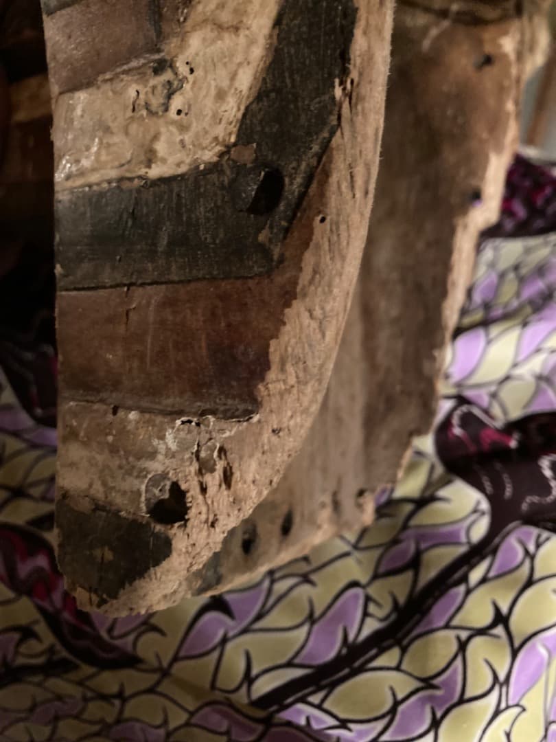 【数奇】アフリカ　バソンゲ族　仮面　大きいお面　ビンテージ　アンティーク　呪物