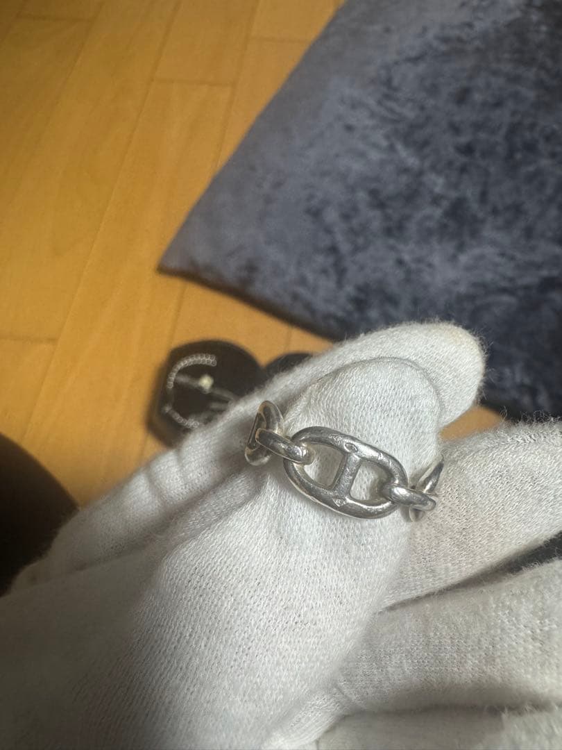 HERMES シェーヌダンクル　18Kコンビリング ヴィンテージ