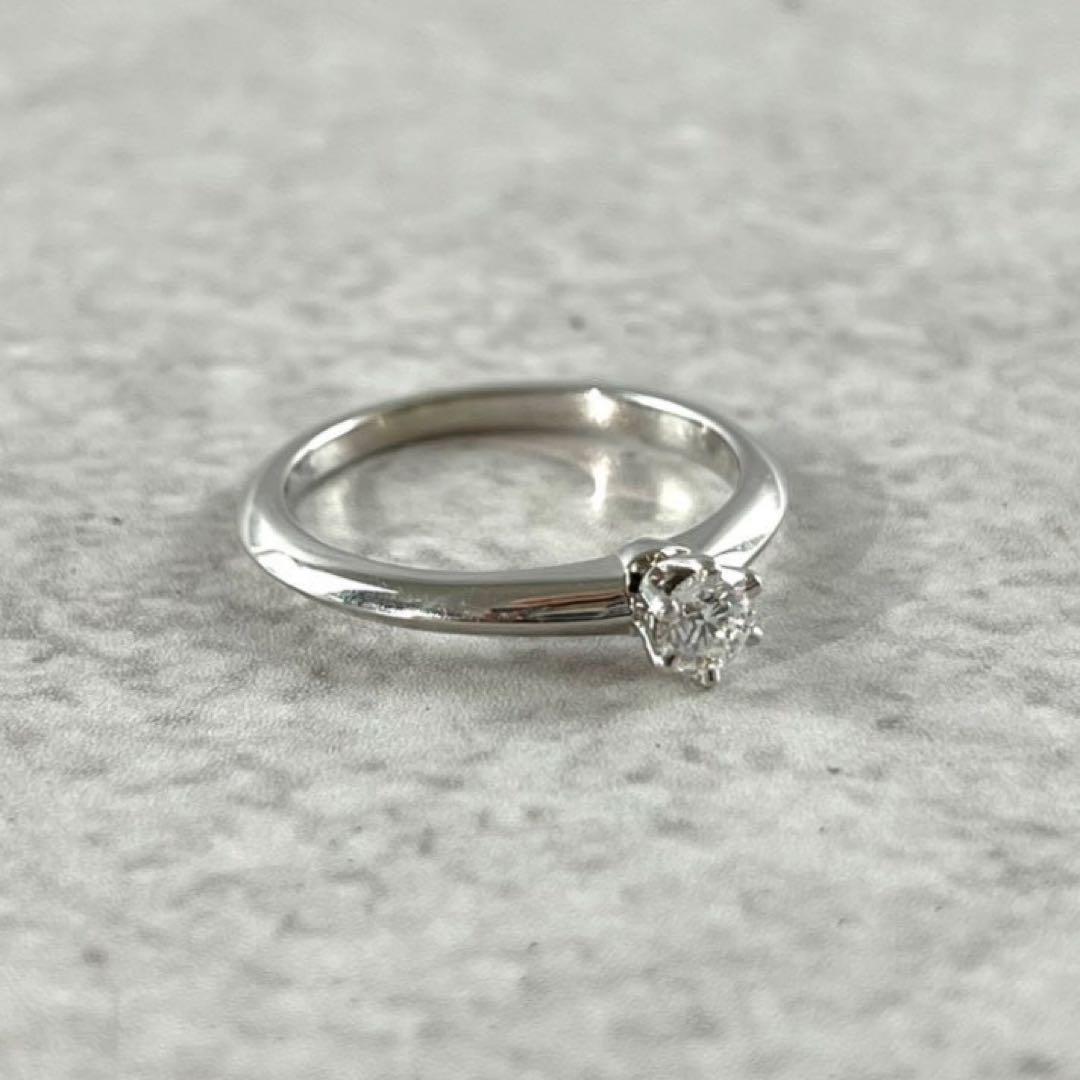 極美品✨Tiffany ソリティア セッティング リング Pt950 ダイヤ