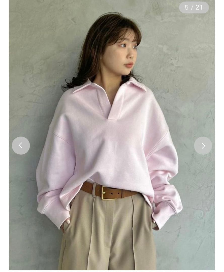 本日限定お値下げミラオーウェン　ショート丈ラガースウェットトップス