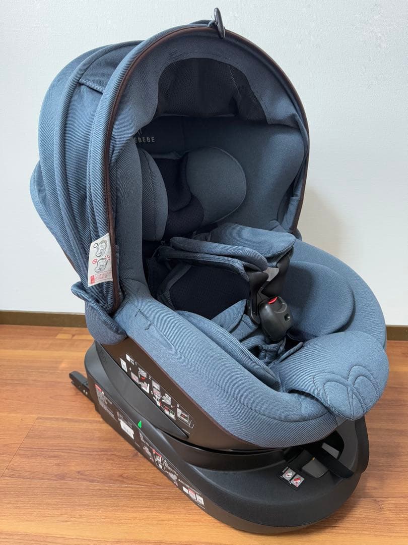 【極美品】エールベベ・クルット5 Oui デニムブルー　ウィ ISOFIX