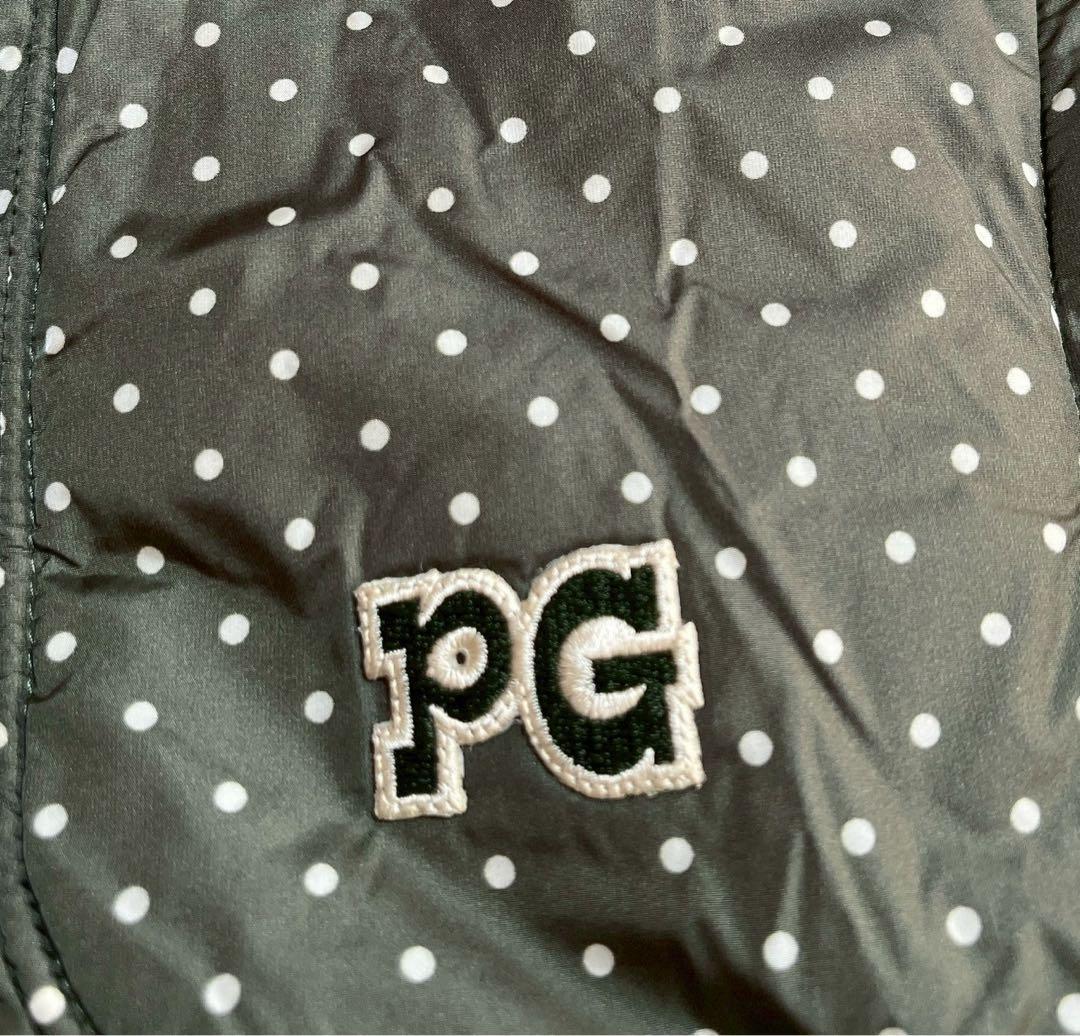 極美　パーリーゲイツ　リバーシブル　ダウン　ジャケット　ベスト　水玉　ドット　L