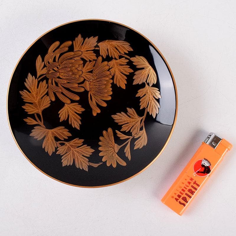 和食器　輪島塗　高崎秋峰作　高台寺蒔絵　五聖絵替　銘々皿　五客　共箱　C8533