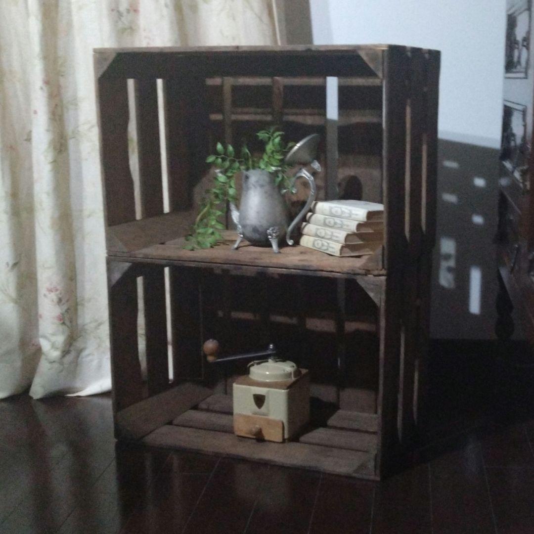 稀少 オランダ古物 苗物用 野菜用 古いベジタブルウッドボックス ヴィンテージ