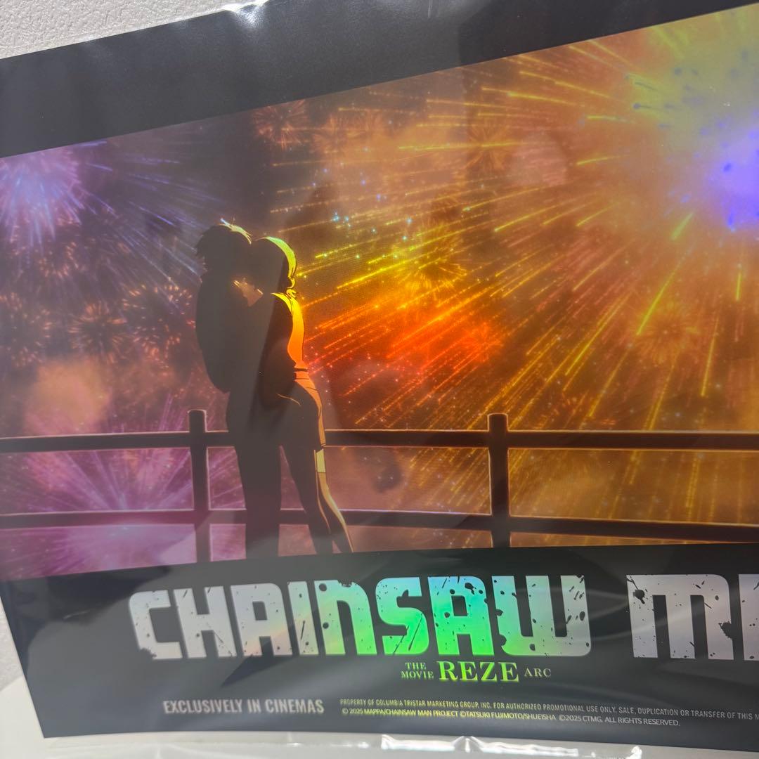 韓国　チェンソーマン　7週目映画特典　ホログラムA3ポスター　台湾　香港　レゼ