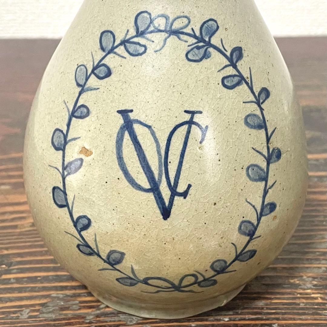 古伊万里 VOC 徳利 染付 草文 花器 花入