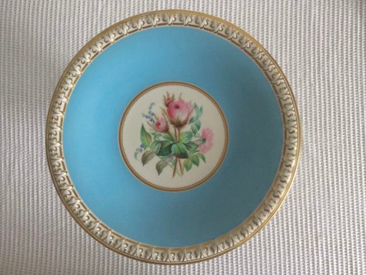 英国アンティーク・ビクトリアン陶器コンポート(イングリッシュ・ローズ)