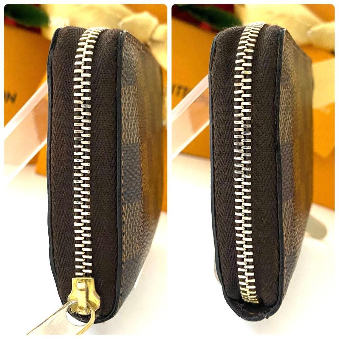 ルイ ヴィトン◎パース ラウンドファスナー ダミエ エベヌ ケース