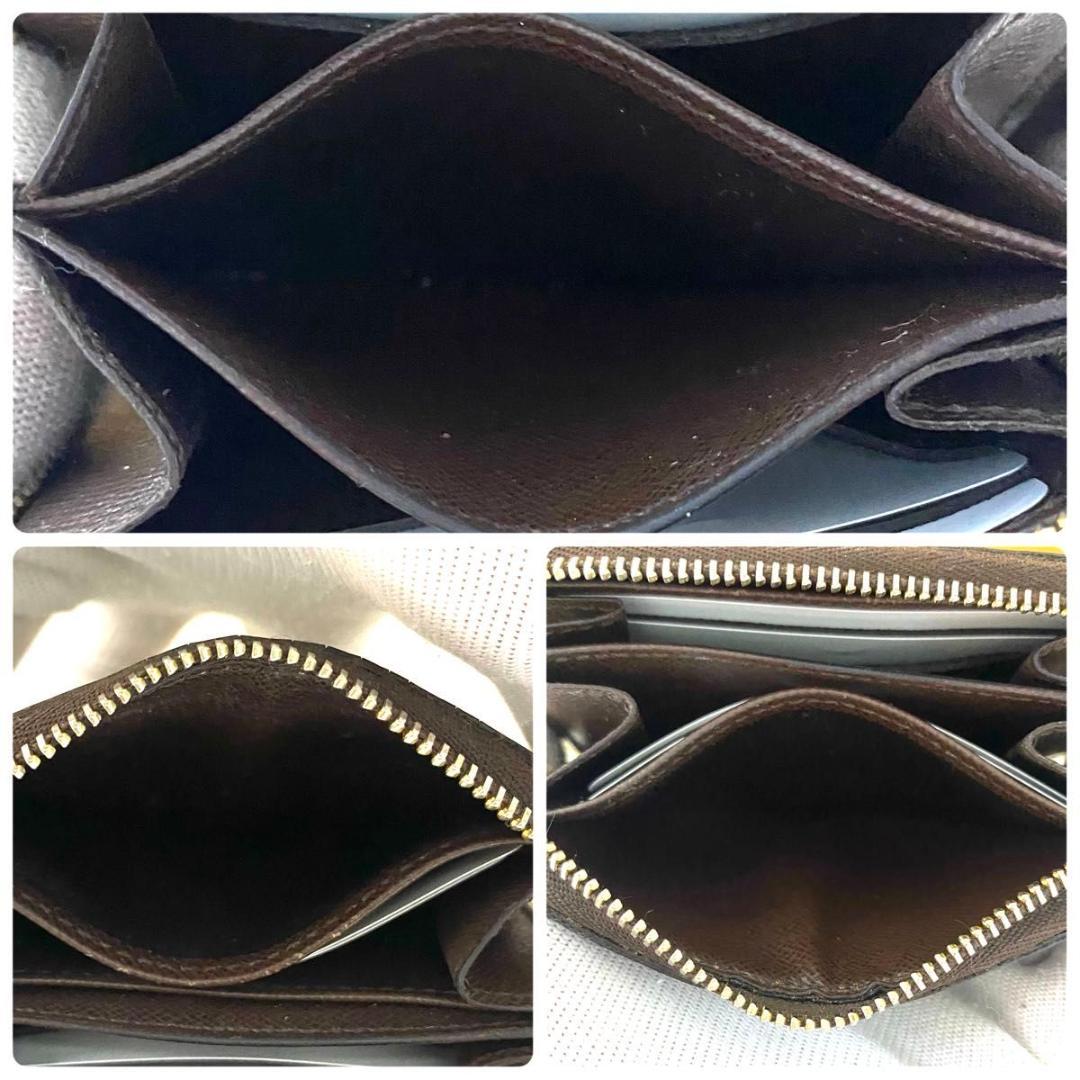 ルイ ヴィトン◎パース ラウンドファスナー ダミエ エベヌ ケース