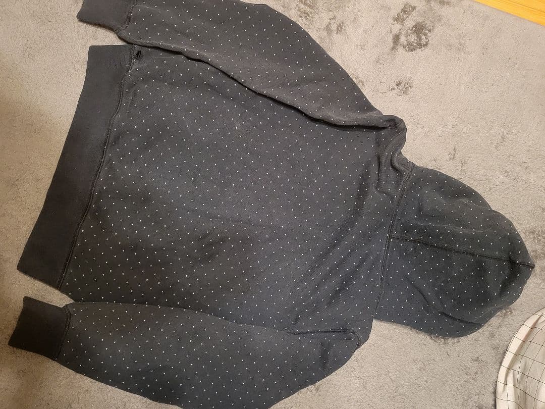 Supreme 難アリ ハートドット柄 ジップアップパーカー