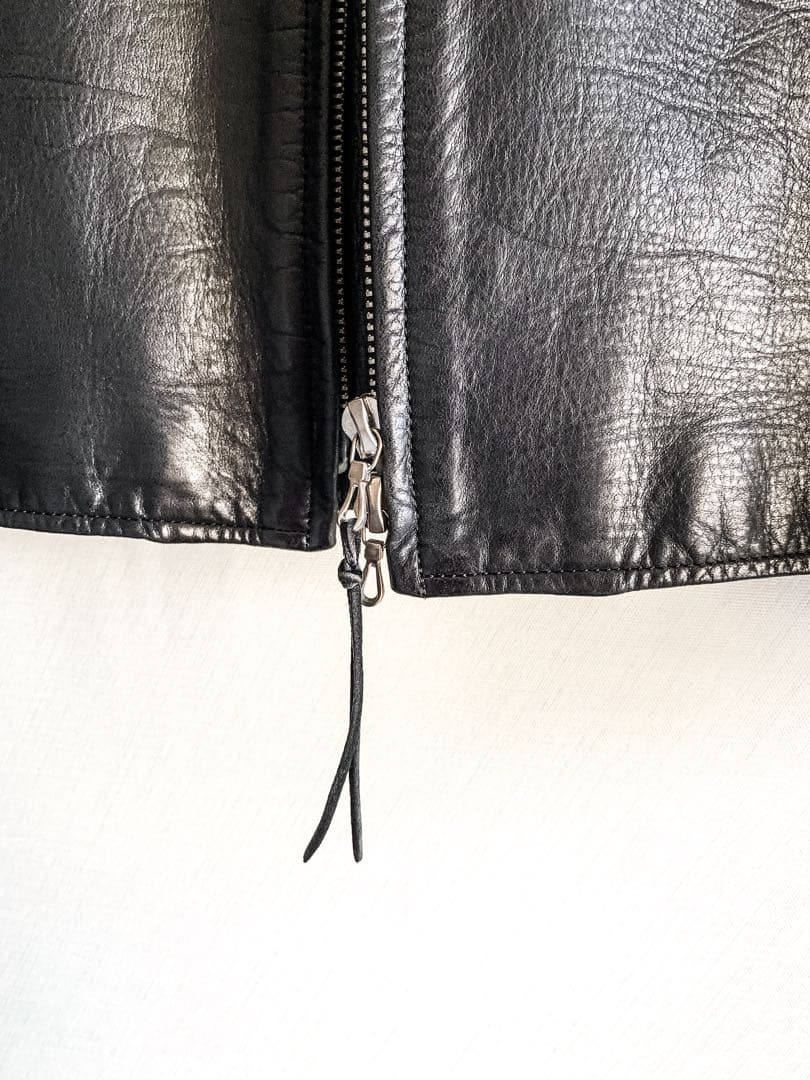 【定価30万円・EXILE着】　コールブラック 極上イーグルレザージャケット