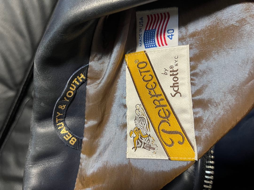 Schott Perfecto シングルライダース 40 ダークネイビー