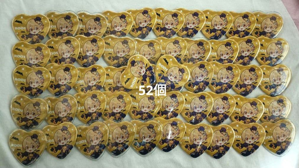 すとぷり　るぅと　ハートの缶バッチ　2023　ハロウィン　デフォ