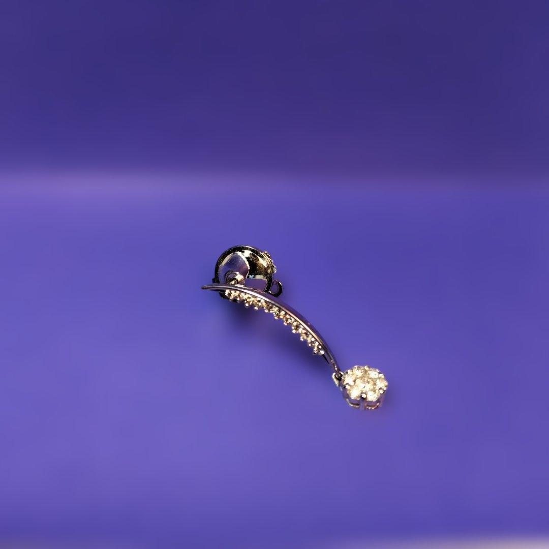 K18WGダイヤピンブローチ