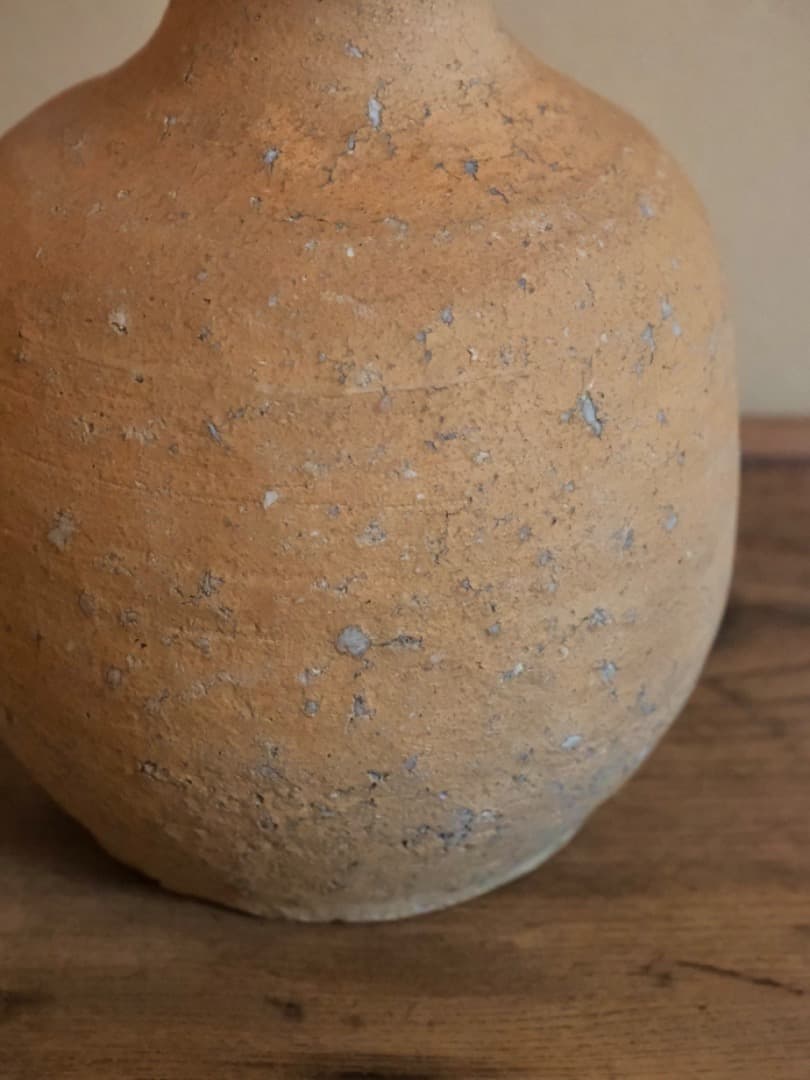 信楽焼　壺　土器　花器　華道具　民藝　箱付　Q2287