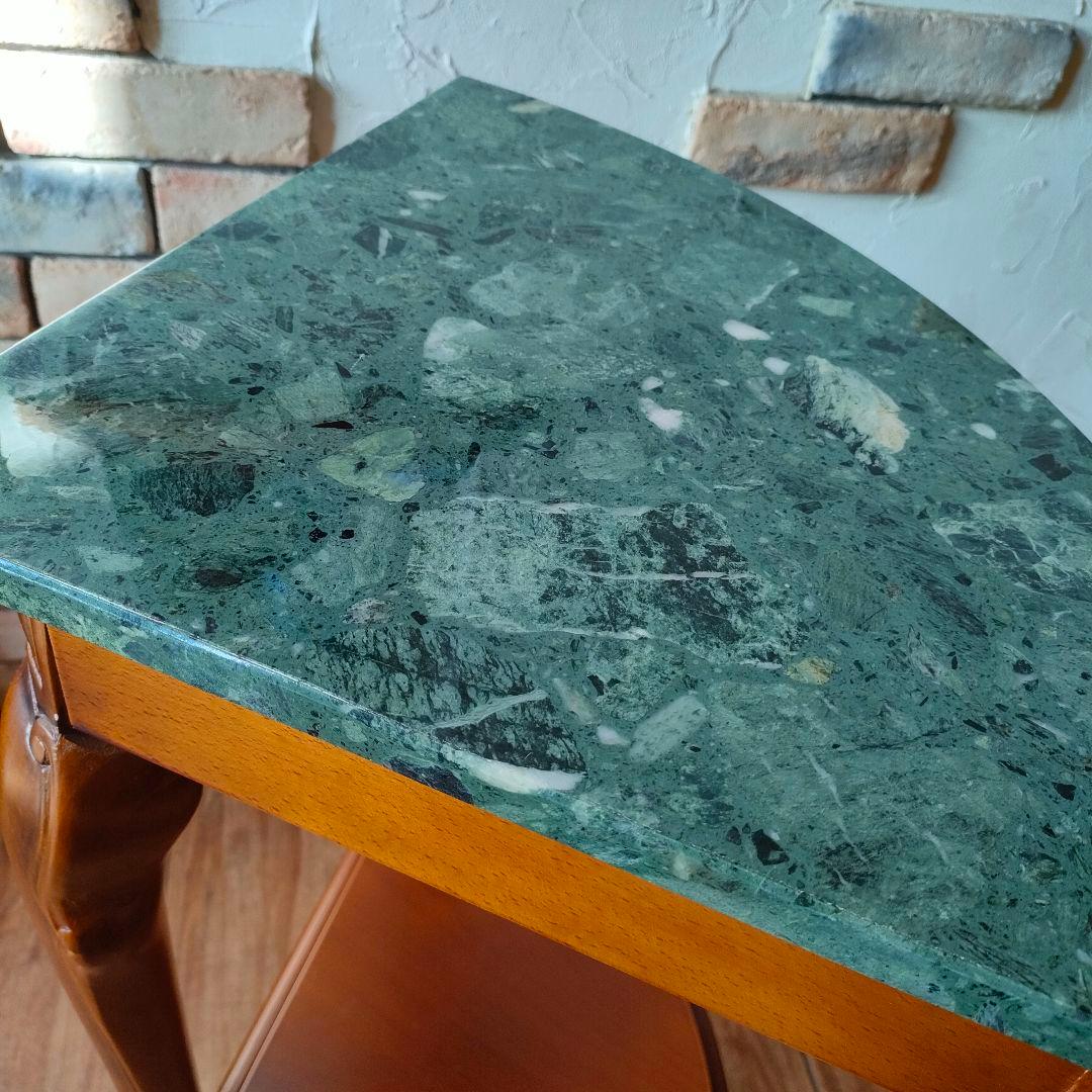 美品 大理石 イタリア製 猫脚 コーナーテーブル コンソールテーブル