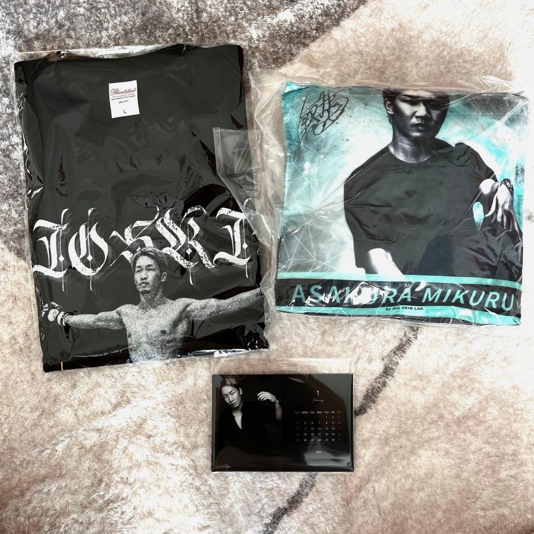 《非売品》朝倉未来　応援Tシャツ•クッション•カレンダーセット　BIOSKIN
