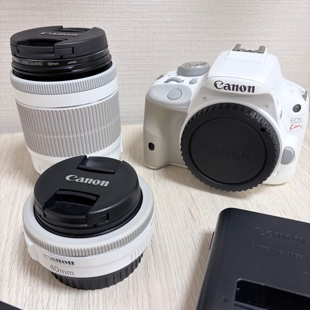 カ*き様 Canon EOS Kiss X7 ホワイト ダブルレンズキット