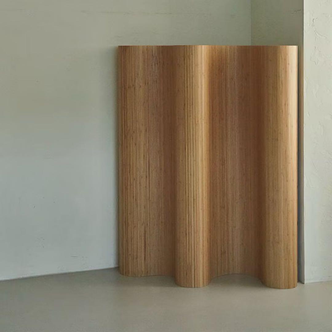 木製 波形パーテーション 縦（高さ）約150cm x 横幅200cm