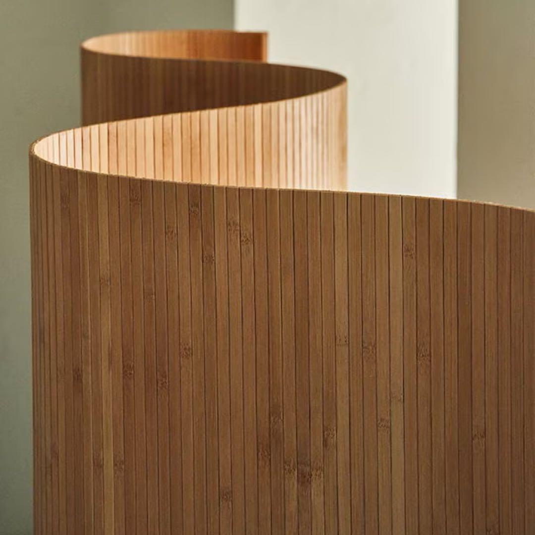 木製 波形パーテーション 縦（高さ）約150cm x 横幅200cm