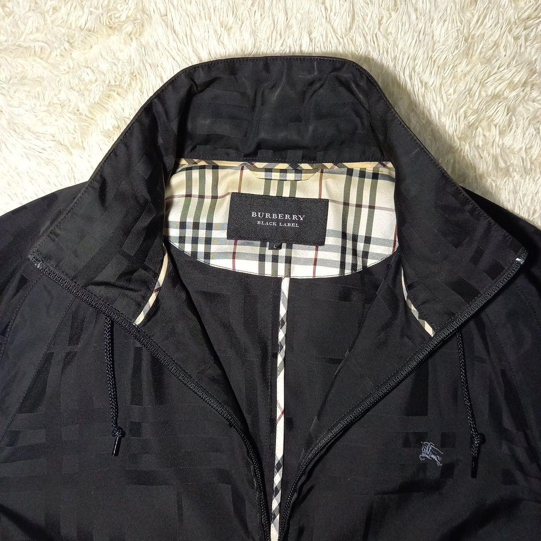 バーバリー　ブラックレーベル　ダブルジップ　シャドーチェック　ブルゾン　サイズL