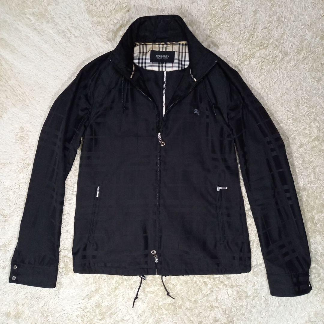 バーバリー　ブラックレーベル　ダブルジップ　シャドーチェック　ブルゾン　サイズL
