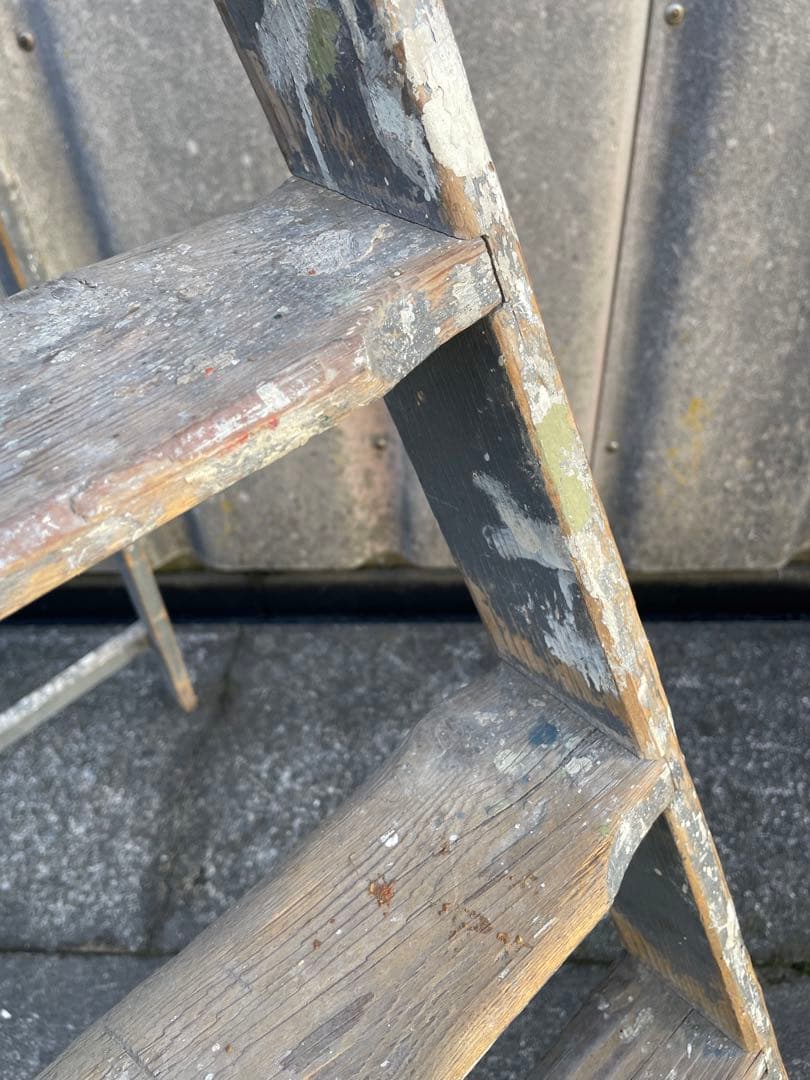 ビンテージ/イギリス/英国製/木製/大型/ラダー/脚立/ディスプレイ/店舗什器②