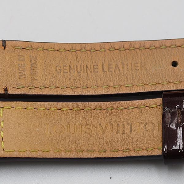 【純正】ルイ ヴィトン レザーベルト ブラウン レザー 15mm用 腕時計用