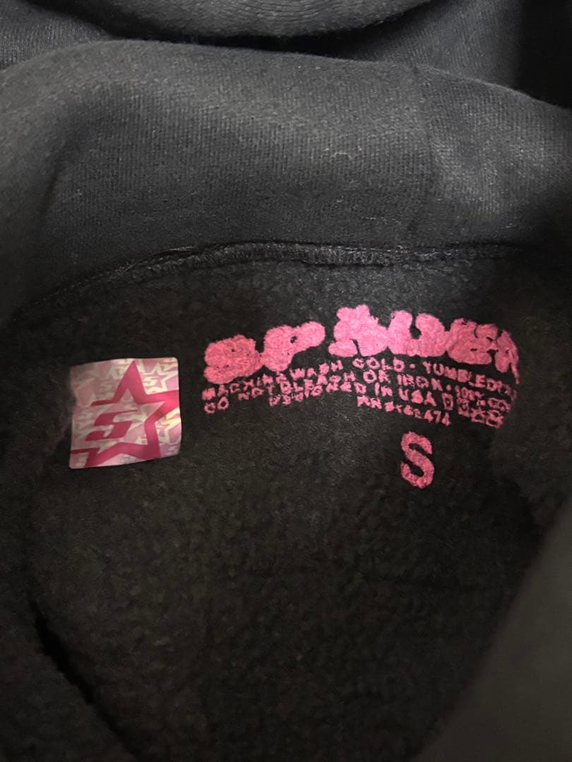 sp5der p＊nk ブラック パーカー