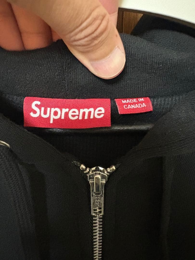 Supreme ブラック フルジップパーカー