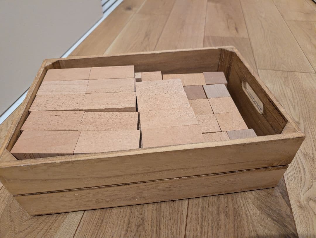 小さな大工さん 積み木セット 直方体80個 立方体20個 40mm基尺