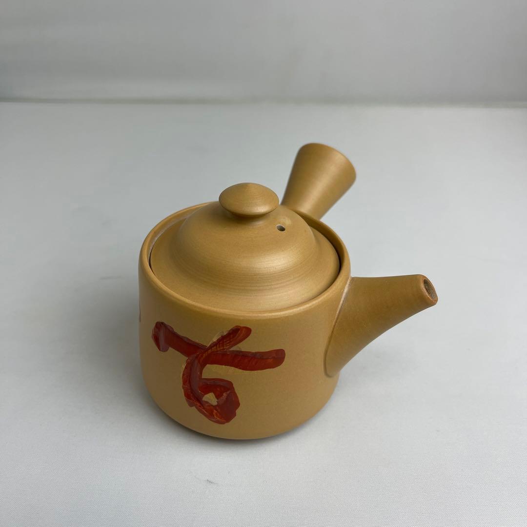 常滑焼　急須　石仙　「古竹」彫リ　茶器　茶道具　煎茶道具