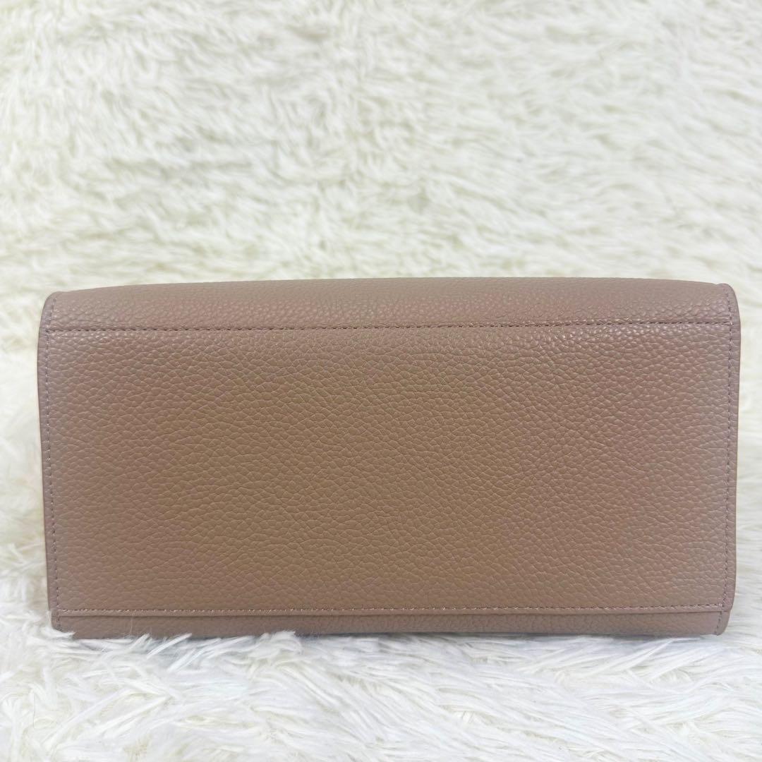 【美品】キタムラ2way トートバッグ シボ革 ベージュ ネット完売品