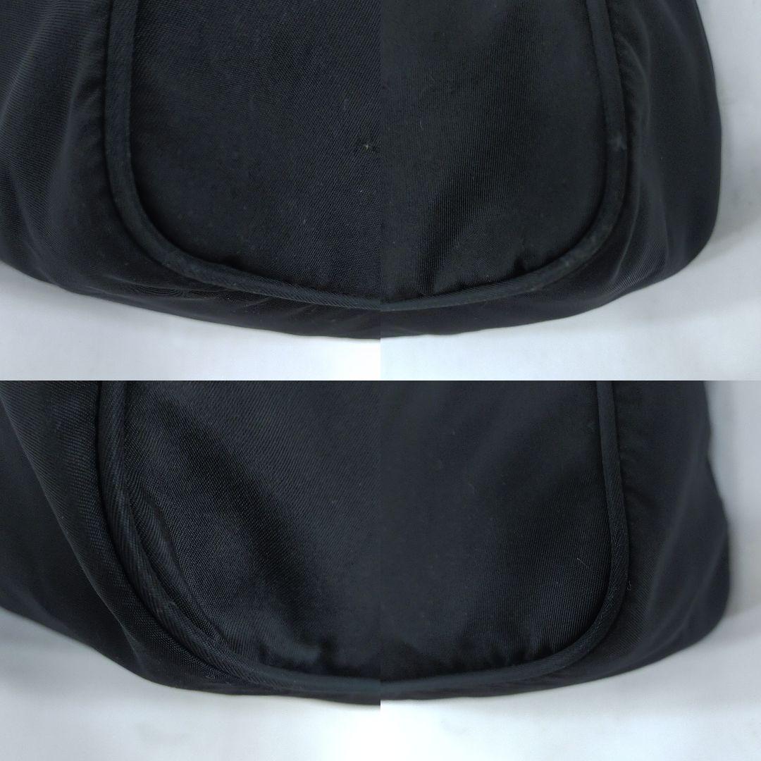 プラダ カメラバッグ ショルダーバッグ レザー×ナイロン 黒 三角ロゴ