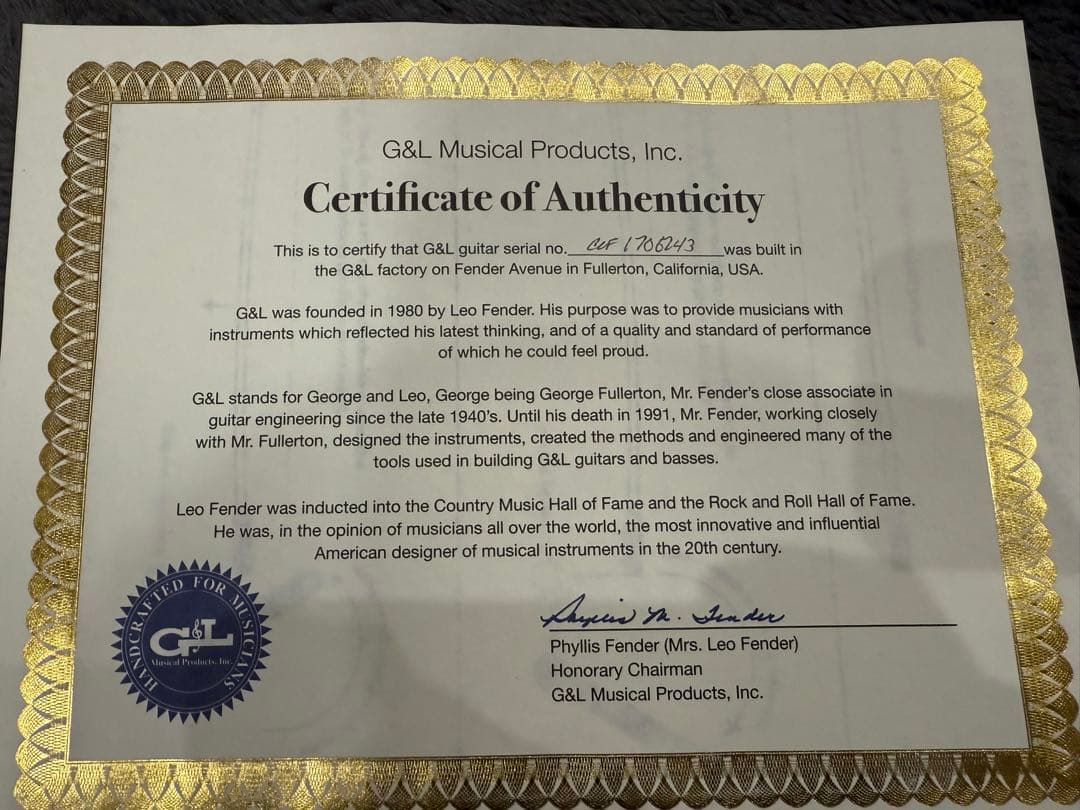 【月末まで値下】G&L USA Fullerton custom L-2000