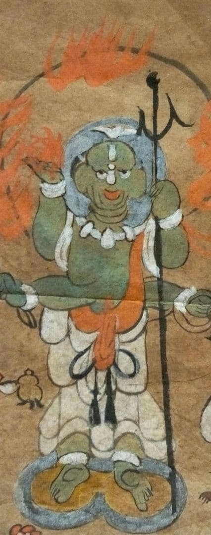 本物大津絵、青面金剛(不動明王）