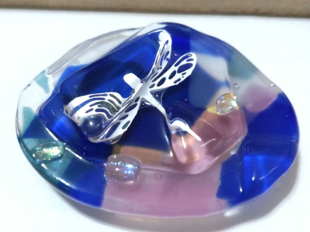 江戸切子　帯留め　伝統工芸