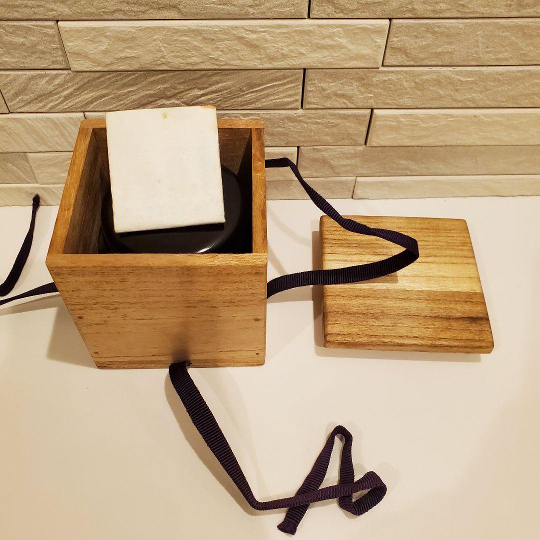 【未使用】人間国宝 川北良造 縞黒檀中棗 茶道