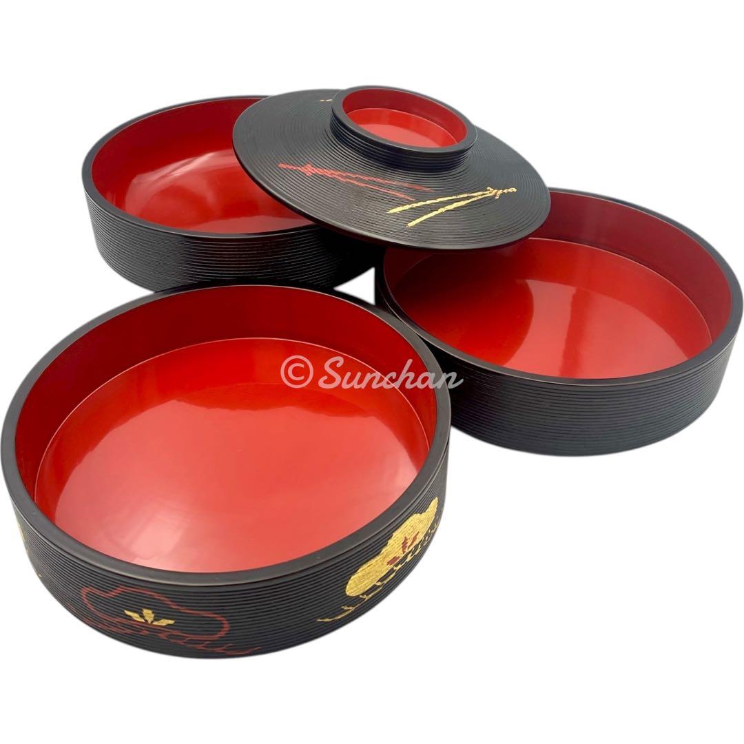 【美品】 平安象彦 松寿重 松下電器勤続二十周年記念品 御重箱 漆器 京漆匠