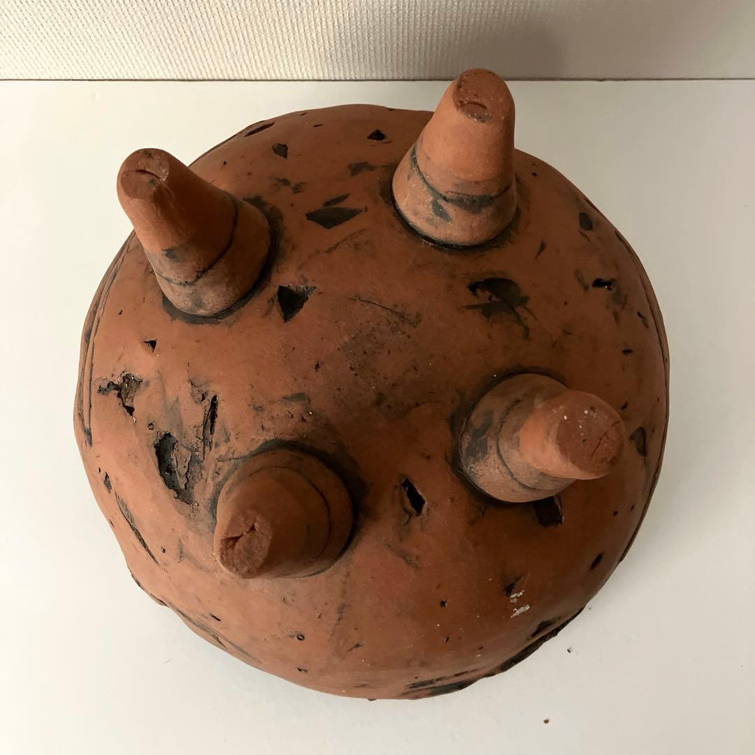 新品未使用 笠間焼 芳賀美智子氏 脚付変容鉢