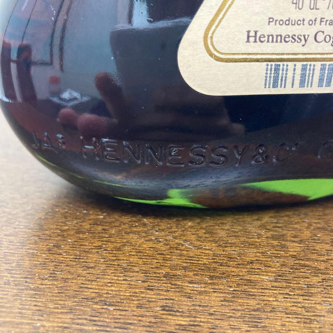 Hennessy X.O. コニャック 金キャップ　グリーンボトル