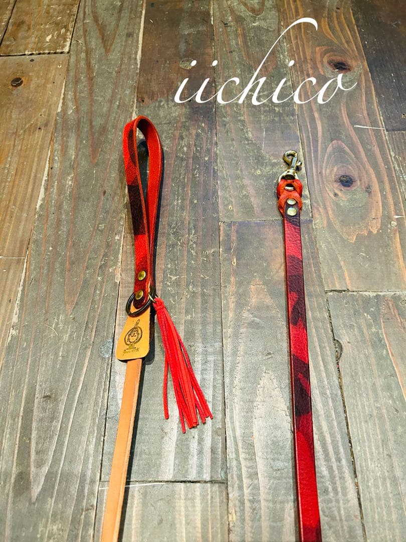 リード＆ハーネス2点SET❗️レッドミニタリー