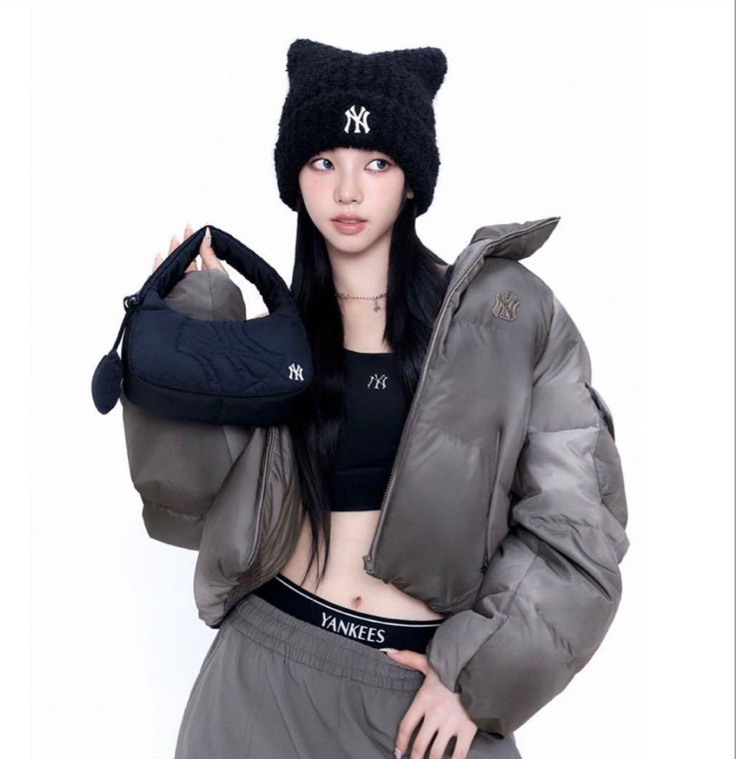 【新品未使用】MLBkorea　猫耳　ビーニー　ブラック　カリナ着用　大人気