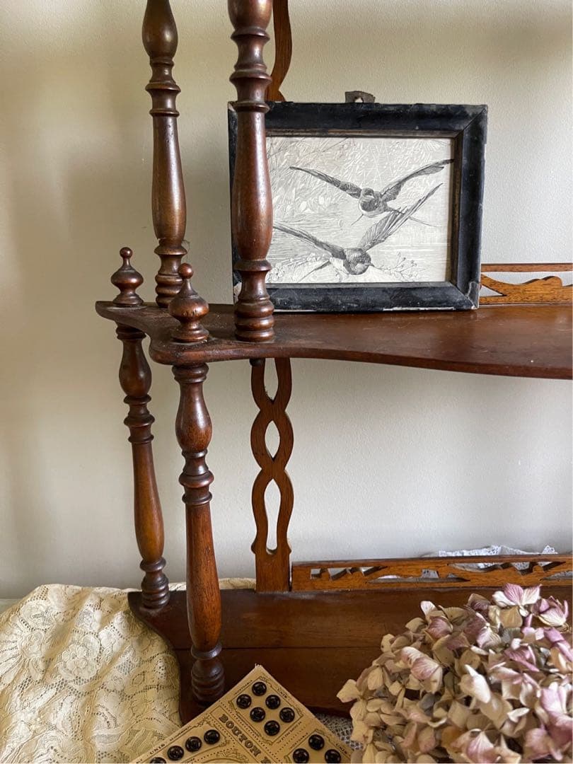 【き16】45 フランスアンティーク　ナポレオンシェルフ　シェルフ　棚