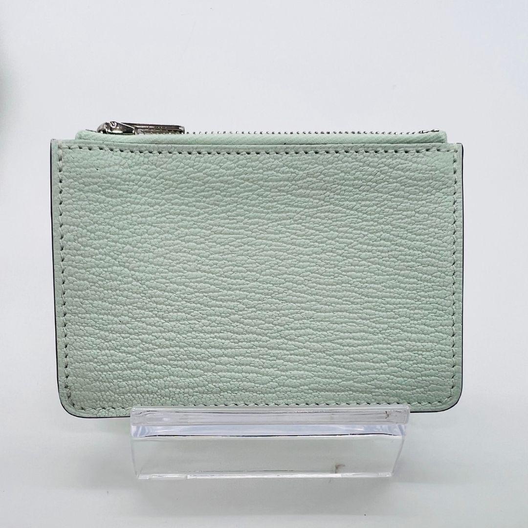 エルメス エルメス ロウリス スリム ウォレット W刻印 グリーン レザー